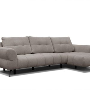 Sofa narożna 4 osobowa prawa SALVINI, ciemnobeżowa 805697 Sofa narożna 4 osobowa prawa SALVINI, ciemnobeżowa 805697