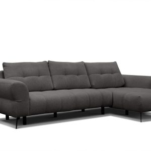 Sofa narożna 4 osobowa prawa SALVINI, ciemnoszara 805714 Sofa narożna 4 osobowa prawa SALVINI, ciemnoszara 805714