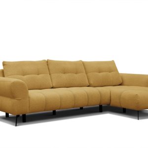 Sofa narożna 4 osobowa prawa SALVINI, miodowa 805727 Sofa narożna 4 osobowa prawa SALVINI, miodowa 805727