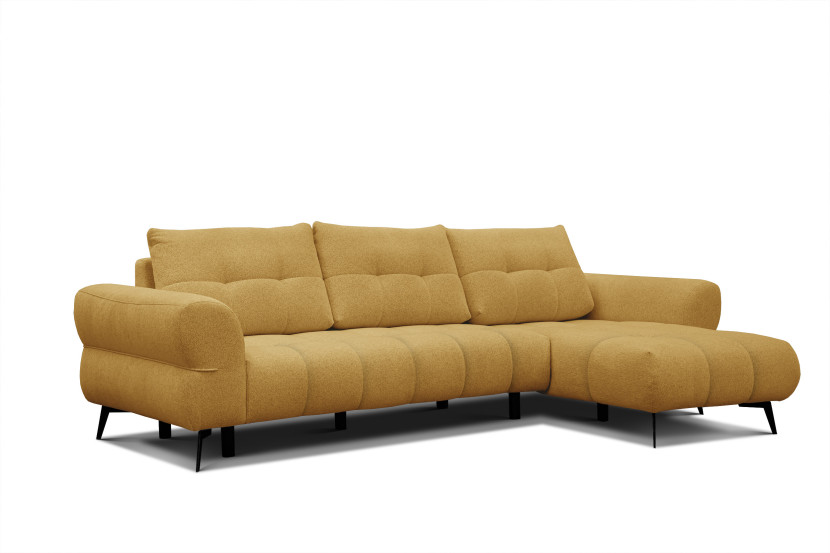 Sofa narożna 4 osobowa prawa SALVINI, miodowa 805727