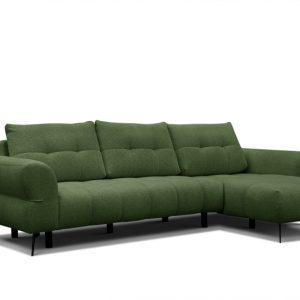 Sofa narożna 4 osobowa prawa SALVINI, zielona 805745 Sofa narożna 4 osobowa prawa SALVINI, zielona 805745