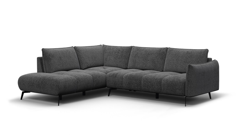 Sofa narożna 5 osobowa lewa AERA, ciemnoszara 805675