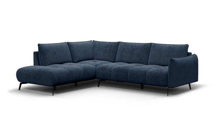 Sofa narożna 5 osobowa lewa AERA, granatowa 805713