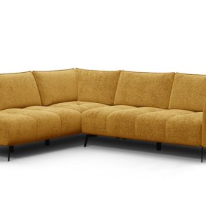 Sofa narożna 5 osobowa lewa AERA, miodowa 805779 Sofa narożna 5 osobowa lewa AERA, miodowa 805779