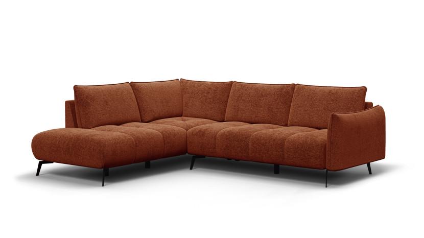 Sofa narożna 5 osobowa lewa AERA, pomarańczowa 805691