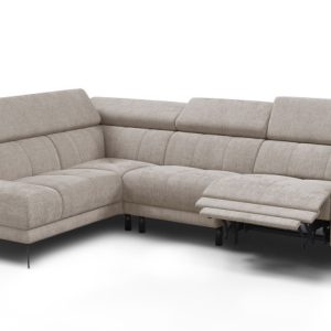 Sofa narożna 5 osobowa lewa MORELLO, beżowa, 1 x Relax Zero Gravity 801501 Sofa narożna 5 osobowa lewa MORELLO, beżowa, 1 x Relax Zero Gravity 801501