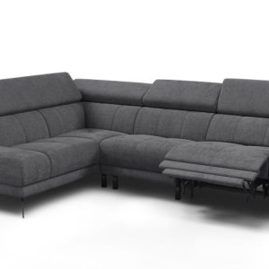 Sofa narożna 5 osobowa lewa MORELLO, ciemnoszara, 1 x Relax Zero Gravity 801489 Sofa narożna 5 osobowa lewa MORELLO, ciemnoszara, 1 x Relax Zero Gravity 801489