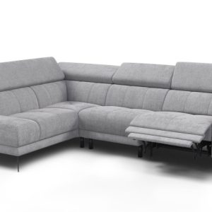 Sofa narożna 5 osobowa lewa MORELLO, jasnoszara, 1 x Relax Zero Gravity 801449 Sofa narożna 5 osobowa lewa MORELLO, jasnoszara, 1 x Relax Zero Gravity 801449