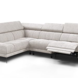 Sofa narożna 5 osobowa lewa MORELLO, kremowa, 1 x Relax Zero Gravity 801541 Sofa narożna 5 osobowa lewa MORELLO, kremowa, 1 x Relax Zero Gravity 801541