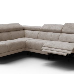 Sofa narożna 5 osobowa lewa RODEN, 1 x Relax Zero Gravity, beżowa 801527