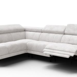 Sofa narożna 5 osobowa lewa RODEN, 1 x Relax Zero Gravity, kremowa 801512