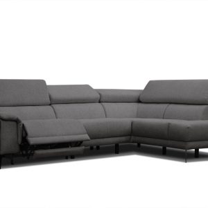 Sofa narożna 5 osobowa MATERA antracytowa, 1 funkcja relaks 834113