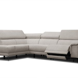 Sofa narożna 5 osobowa MATERA beżowa, 1 funkcja relaks 834095
