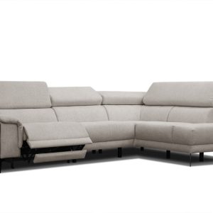 Sofa narożna 5 osobowa MATERA beżowa, 1 funkcja relaks 834120