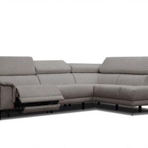 Sofa narożna 5 osobowa MATERA brązowa, 1 funkcja relaks 834114