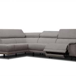 Sofa narożna 5 osobowa MATERA brązowa, 1 funkcja relaks 834077