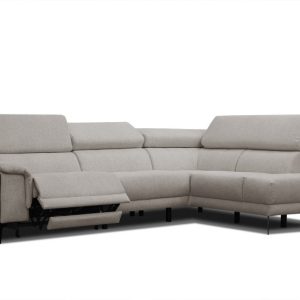 Sofa narożna 5 osobowa MATERA ciepłoszara, 1 funkcja relaks 834092
