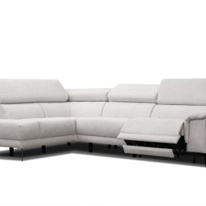 Sofa narożna 5 osobowa MATERA kremowa, 1 funkcja relaks 834109