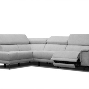 Sofa narożna 5 osobowa MATERA szara, 1 funkcja relaks 834117