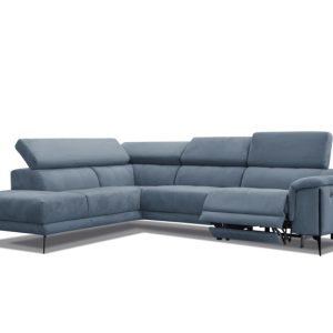 Sofa narożna 5 osobowa MATERA szaroniebieska, 1 funkcja relaks 834097 Sofa narożna 5 osobowa MATERA szaroniebieska, 1 funkcja relaks 834097
