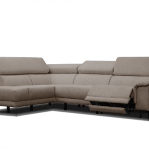 Sofa narożna 5 osobowa MATERA taupe, 1 funkcja relaks 834066 Sofa narożna 5 osobowa MATERA taupe, 1 funkcja relaks 834066