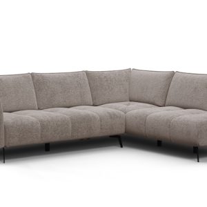 Sofa narożna 5 osobowa prawa AERA, ciemnobeżowa 805716 Sofa narożna 5 osobowa prawa AERA, ciemnobeżowa 805716