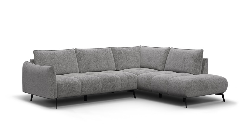 Sofa narożna 5 osobowa prawa AERA, ciepłoszara 805719