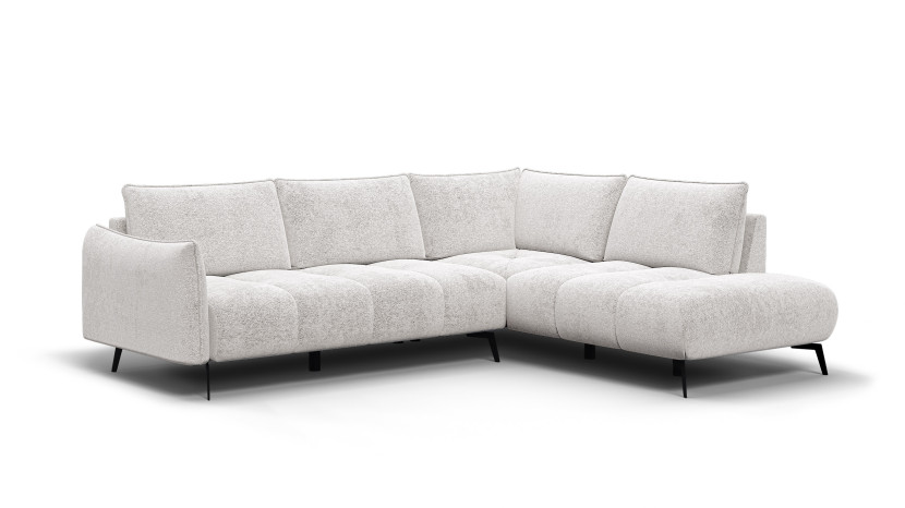 Sofa narożna 5 osobowa prawa AERA, ecru 805775