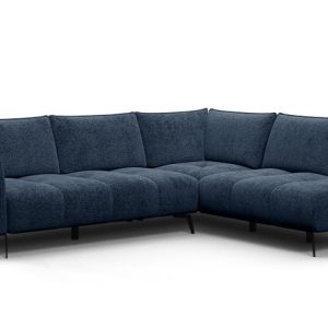 Sofa narożna 5 osobowa prawa AERA, granatowa 805777 Sofa narożna 5 osobowa prawa AERA, granatowa 805777