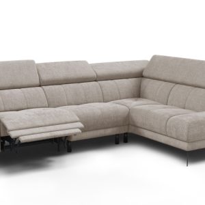 Sofa narożna 5 osobowa prawa MORELLO, beżowa, 1 x Relax Zero Gravity 801453 Sofa narożna 5 osobowa prawa MORELLO, beżowa, 1 x Relax Zero Gravity 801453