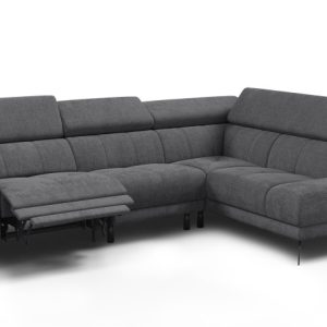 Sofa narożna 5 osobowa prawa MORELLO, ciemnoszara, 1 x Relax Zero Gravity 801459 Sofa narożna 5 osobowa prawa MORELLO, ciemnoszara, 1 x Relax Zero Gravity 801459