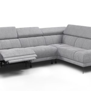 Sofa narożna 5 osobowa prawa MORELLO, jasnoszara, 1 x Relax Zero Gravity 801441 Sofa narożna 5 osobowa prawa MORELLO, jasnoszara, 1 x Relax Zero Gravity 801441