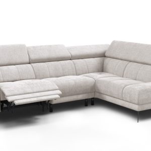 Sofa narożna 5 osobowa prawa MORELLO, kremowa, 1 x Relax Zero Gravity 801443 Sofa narożna 5 osobowa prawa MORELLO, kremowa, 1 x Relax Zero Gravity 801443