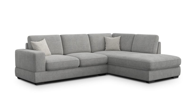 Sofa narożna 5 osobowa prawa OTTO, szara 805755