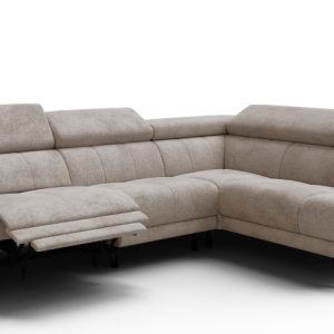 Sofa narożna 5 osobowa prawa RODEN, 1 x Relax Zero Gravity, beżowa 801536 Sofa narożna 5 osobowa prawa RODEN, 1 x Relax Zero Gravity, beżowa 801536