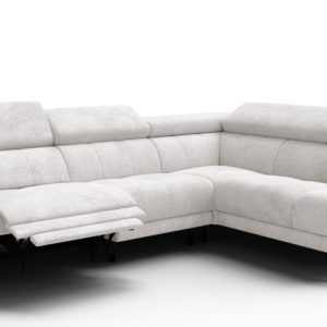 Sofa narożna 5 osobowa prawa RODEN, 1 x Relax Zero Gravity, kremowa 801434 Sofa narożna 5 osobowa prawa RODEN, 1 x Relax Zero Gravity, kremowa 801434