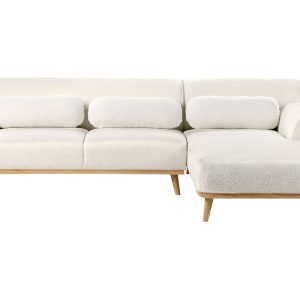 Sofa narożna boucle lewostronna biała 451994 Sofa narożna boucle lewostronna biała 451994