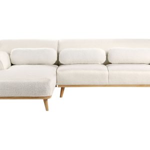 Sofa narożna boucle prawostronna biała 451984 Sofa narożna boucle prawostronna biała 451984