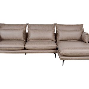 Sofa narożna lewostronna 3 osobowa jasnobrązowy 177413 Sofa narożna lewostronna 3 osobowa jasnobrązowy 177413