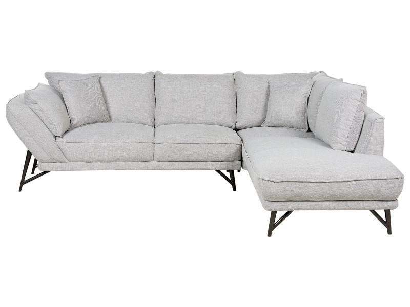 Sofa narożna lewostronna 3 osobowa jasnoszara 177412