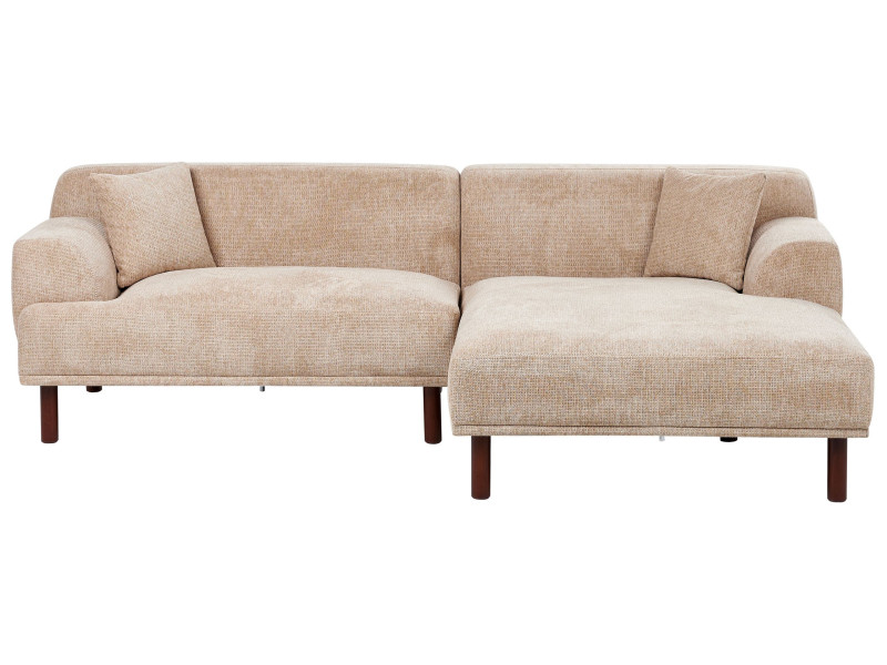Sofa narożna lewostronna beżowa 598773