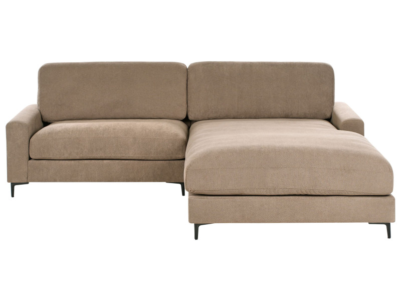 Sofa narożna lewostronna brązowa 647930
