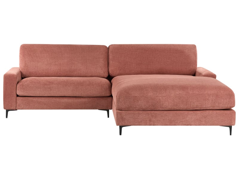 Sofa narożna lewostronna czerwona 413043