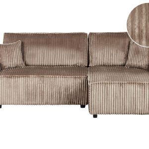 Sofa narożna lewostronna rozkładana brązowa 597811 Sofa narożna lewostronna rozkładana brązowa 597811