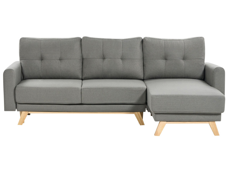 Sofa narożna lewostronna rozkładana szara 177417