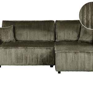 Sofa narożna lewostronna rozkładana zielona 597808 Sofa narożna lewostronna rozkładana zielona 597808