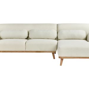 Sofa narożna lewostronna złamana biel 451993 Sofa narożna lewostronna złamana biel 451993