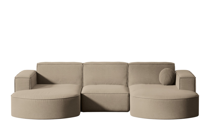 Sofa narożna ogrodowa, Designer Modena Studio U Patio Beżowy 572489