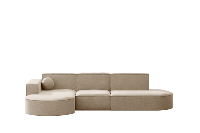 Sofa narożna ogrodowa, kanapa, Designer Modena L Patio Beżowy Lewy 570411