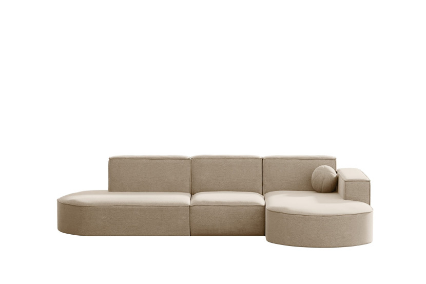 Sofa narożna ogrodowa, kanapa, Designer Modena L Patio Beżowy Prawy 570412